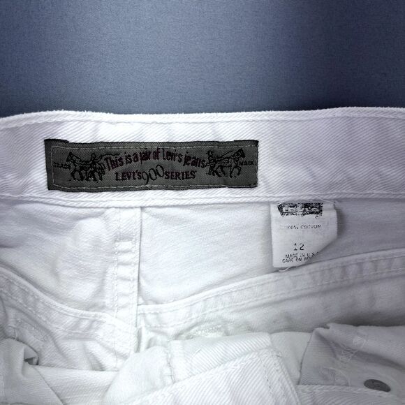 Vtg Women’s Levi’s 900 Series (28x26) High Rise White Jeans 90s USA Sz 12‎ - Picture 10 of 16